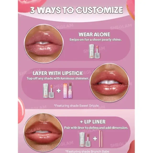 لیپ گلاس ضد آب شیگلم مدل Glass Lock Air Gloss رنگ Sepia Kiss