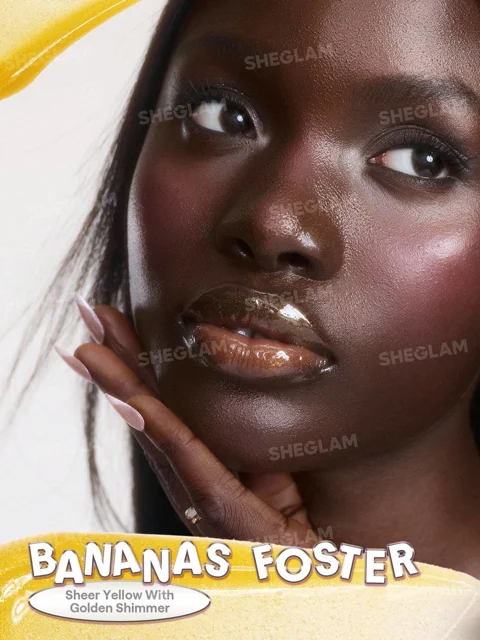 لیپ گلاس شاین دار ضد آب شیگلم مدل Glass Lock Air Gloss رنگ Bananas Foster