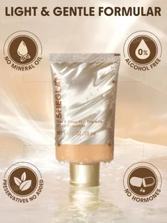 کرم ضد آفتاب شیگلم مدل Dew & Done skin tint با SPF 20 رنگ Honey