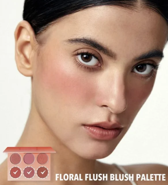 پالت رژ گونه 6 رنگ شیگلم مدل Foloral Flush مدل FLORAL