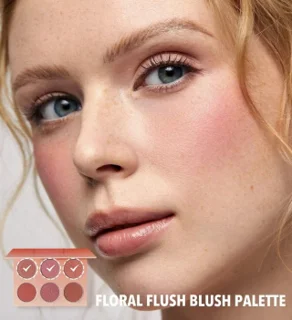 پالت رژ گونه 6 رنگ شیگلم مدل Foloral Flush مدل FLORAL