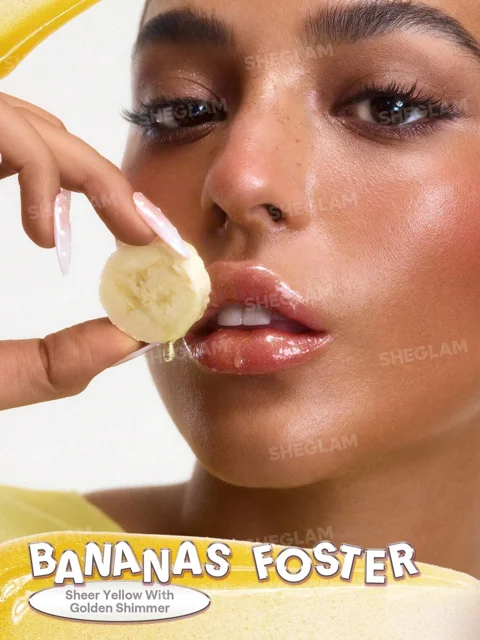 لیپ گلاس شاین دار ضد آب شیگلم مدل Glass Lock Air Gloss رنگ Bananas Foster