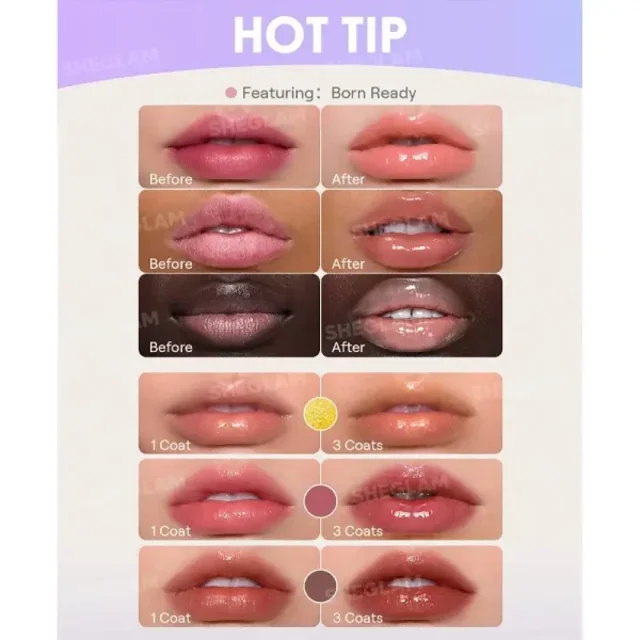 لیپ گلاس ضد آب شیگلم مدل Glass Lock Air Gloss رنگ Sepia Kiss