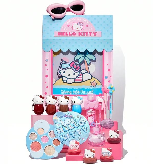 پک آرایشی هلو کیتی صورتی شیگلم SHEGLAM Hello Kitty Full Collection