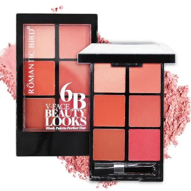 پالت رژ گونه رمانتیک برد مدل 6B V-Face Beauty Looks کد C