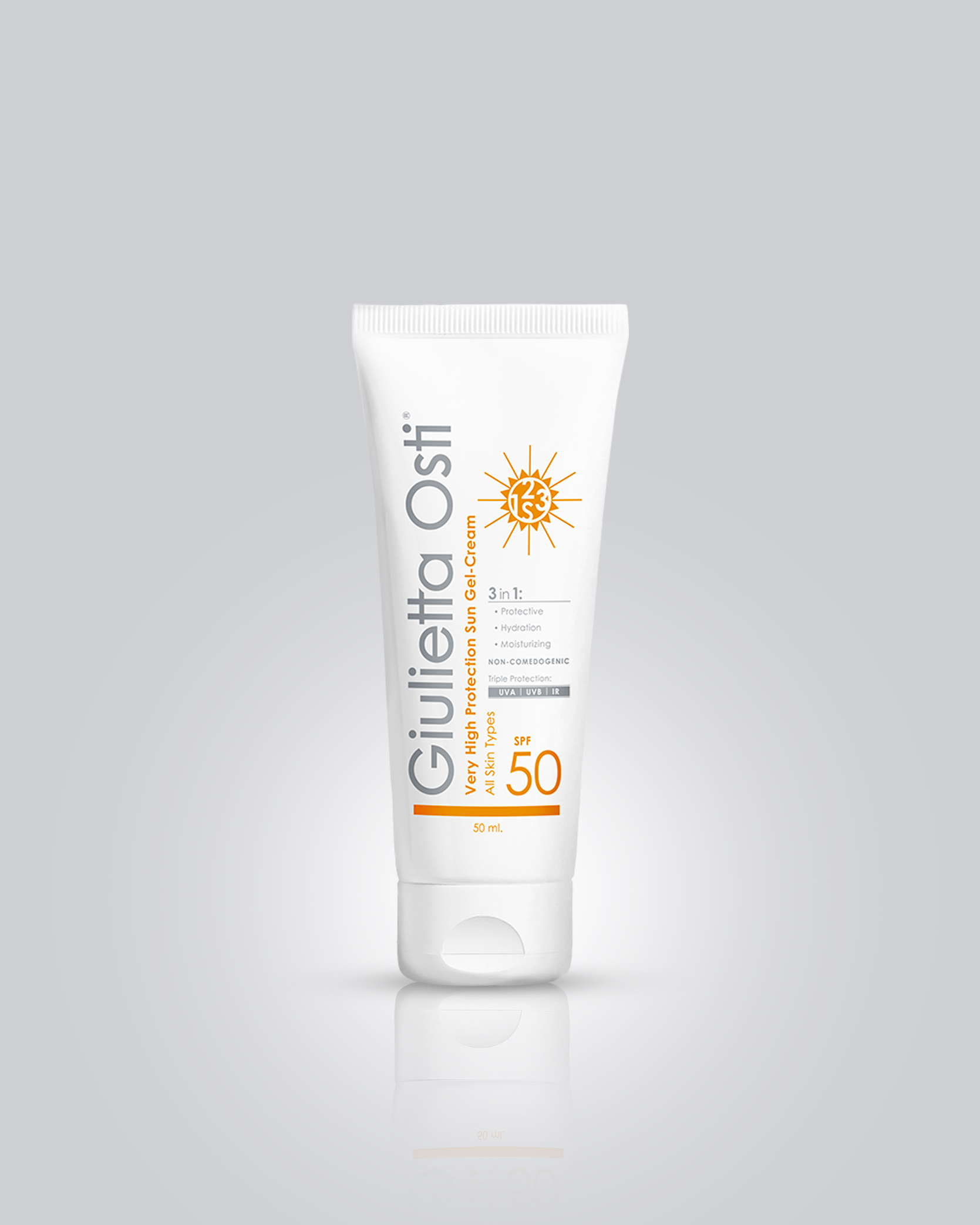 ژل ضد آفتاب مناسب انواع پوست spf 50 جولیتا اُستی